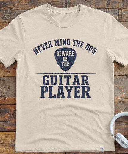 Never Mind Dog Guitar T-Shirt