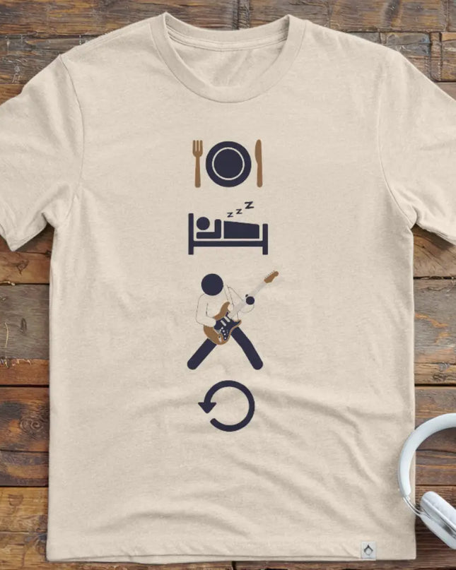 Eat Sleep Guitar Repeat T-Shirt