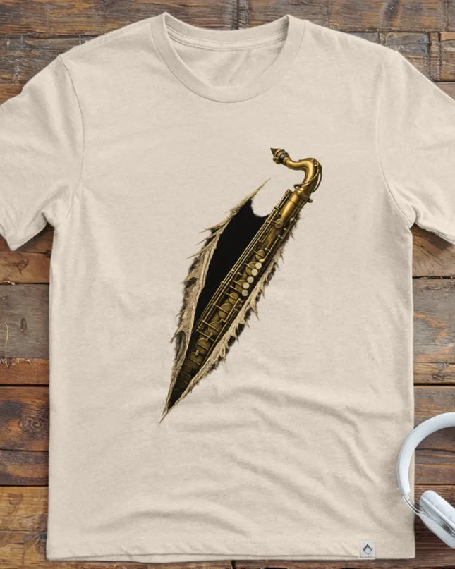 Saxophone Torn T-Shirt